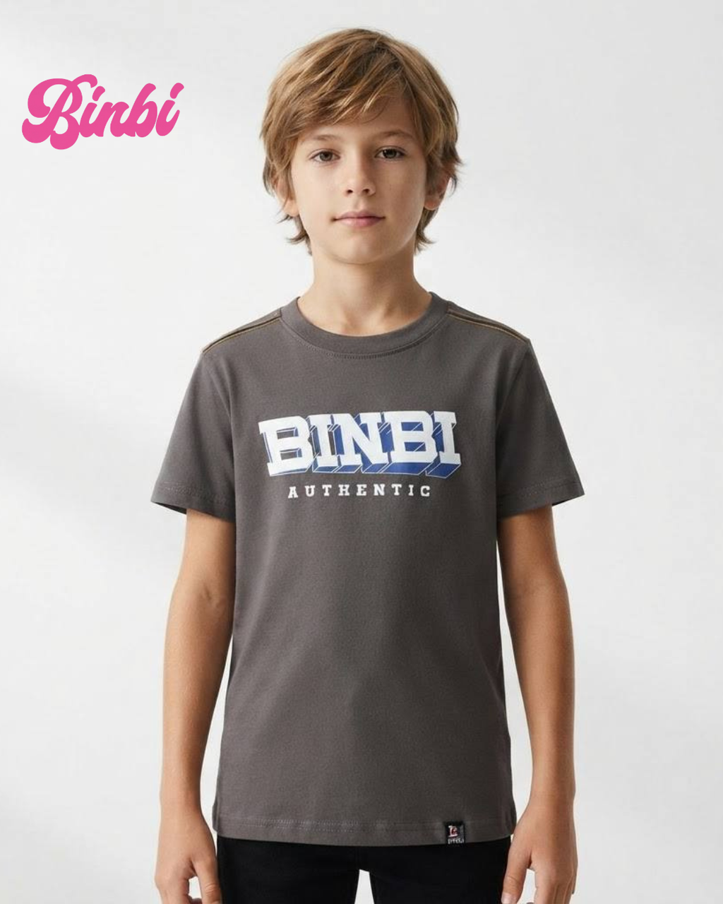 Boys' Short Sleeve Graphic T-Shirt BINBI Authentic