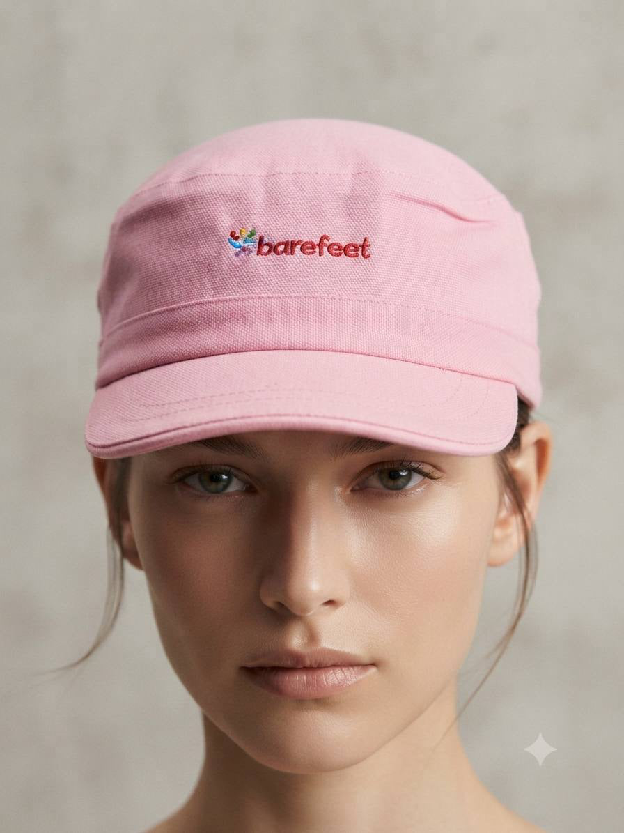 Embroidered Flat Top Cadet Cap
