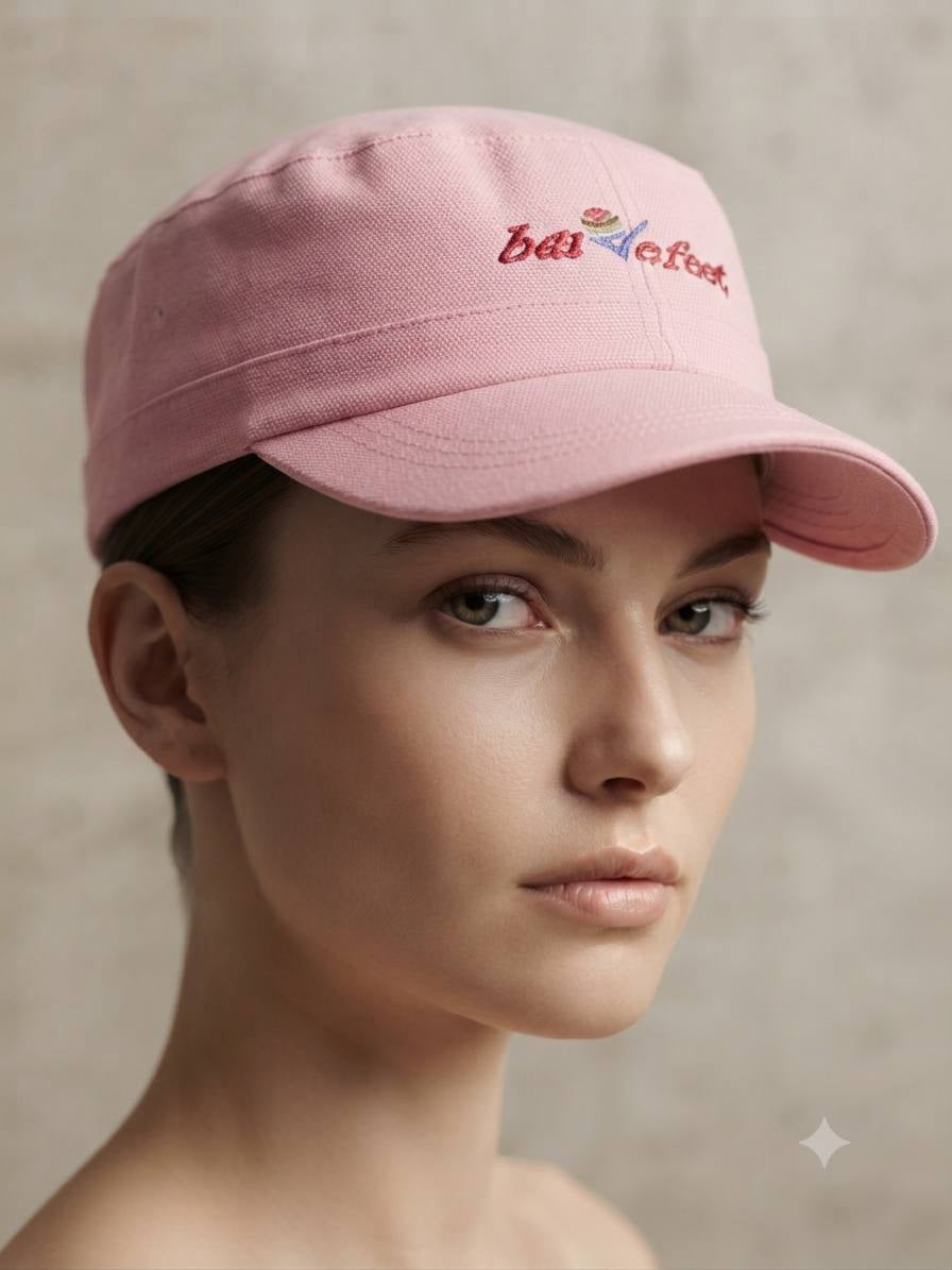 Embroidered Flat Top Cadet Cap