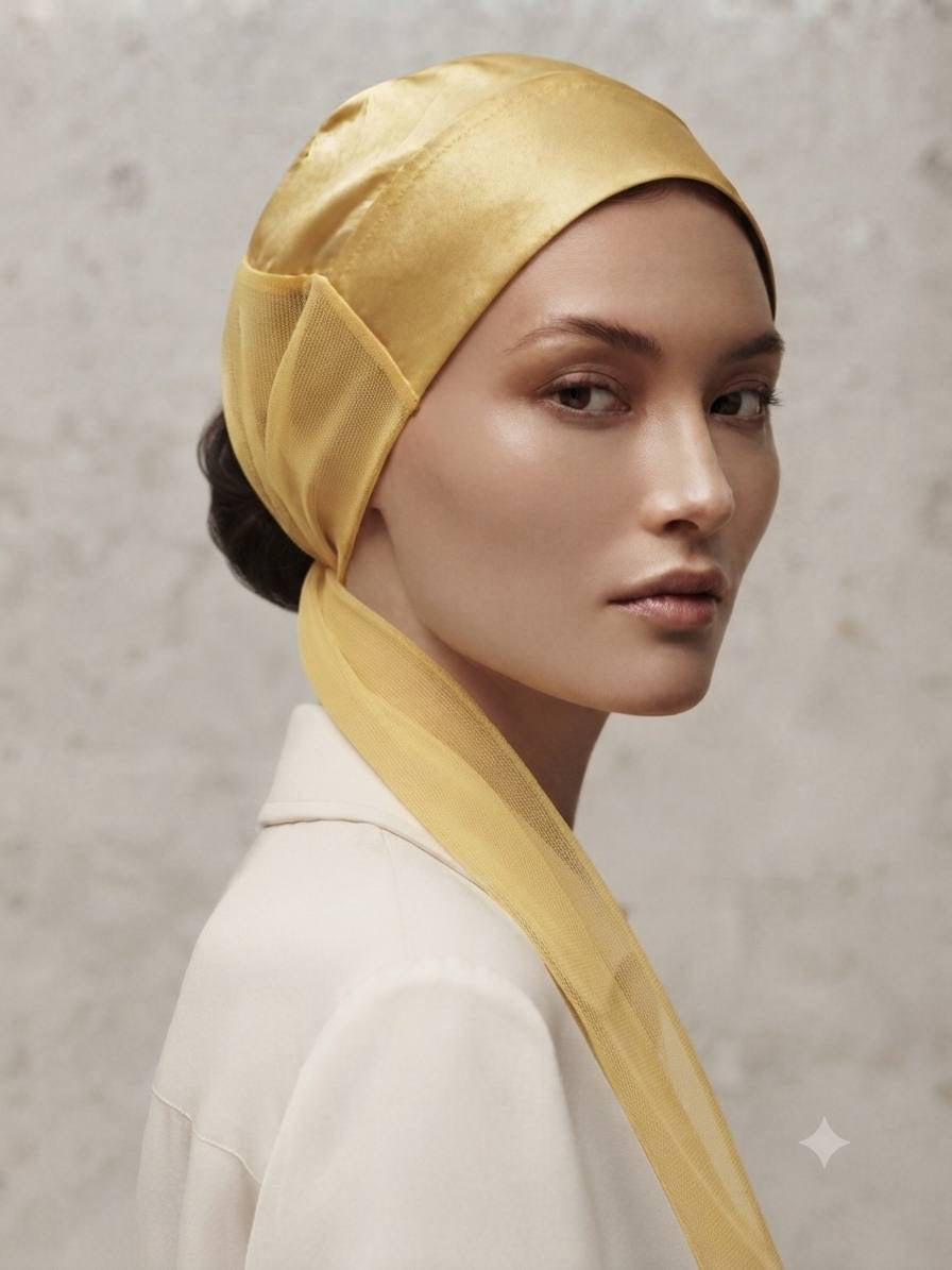 Women's Satin Tie-Back Turban Scarf