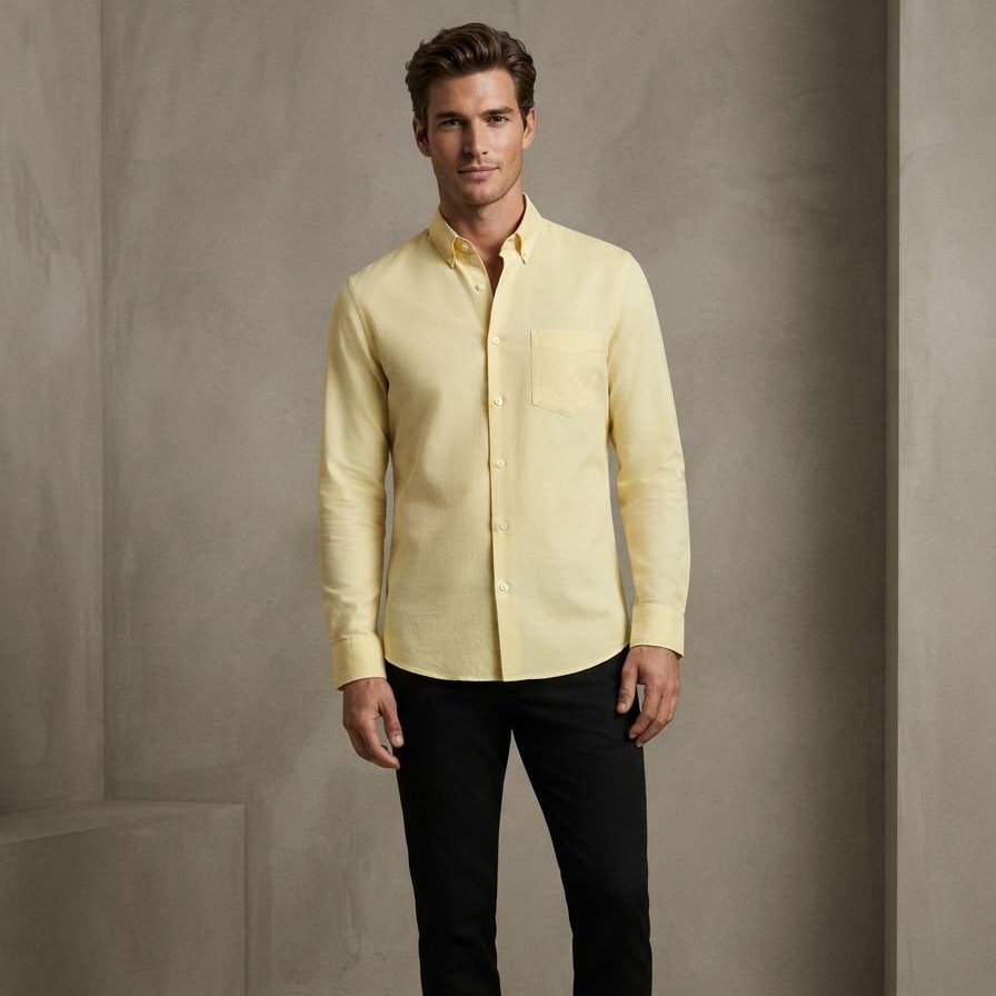 Men's Long Sleeve Button-Down Oxford Shirt