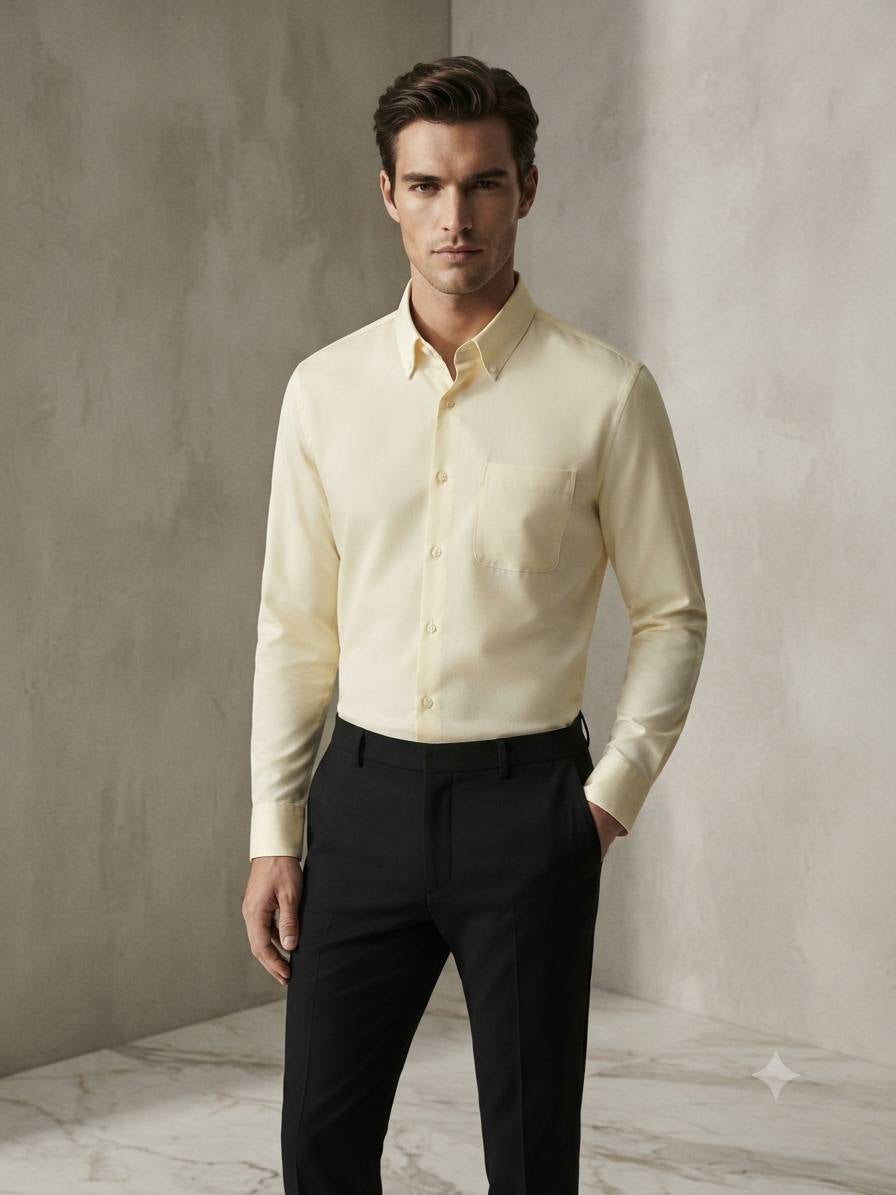 Men's Long Sleeve Button-Down Oxford Shirt