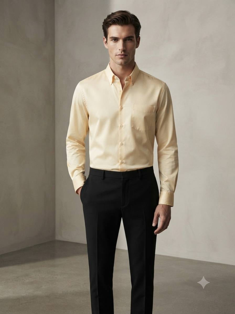 Men's Long Sleeve Button-Down Oxford Shirt