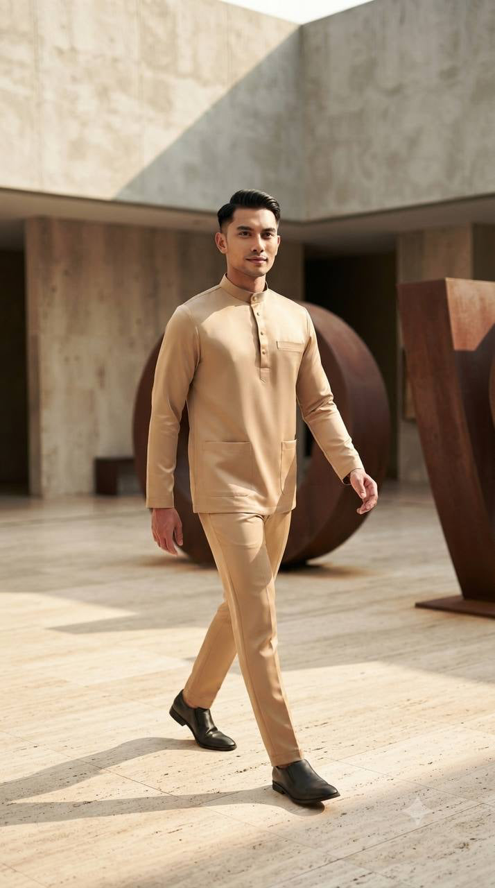 Aryan Premium Slim-Fit Baju Melayu Set