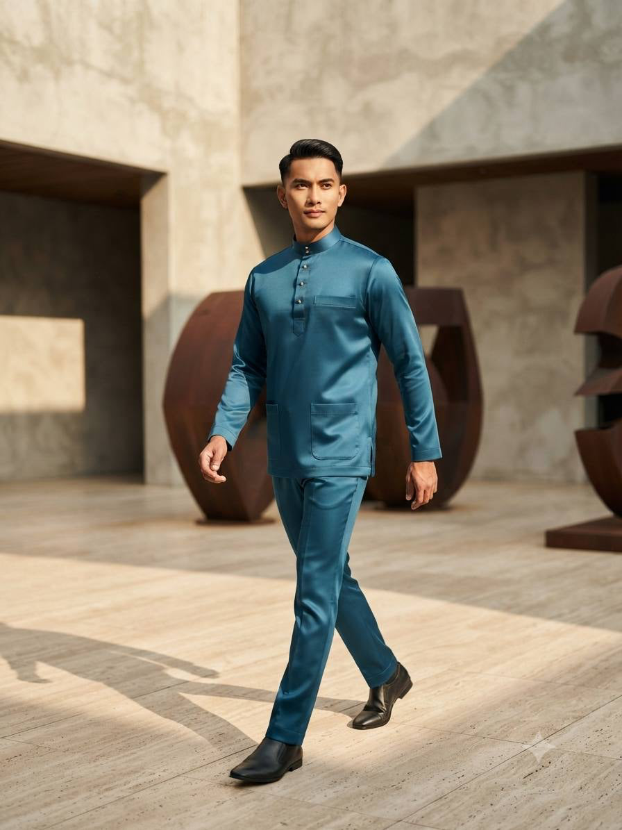 Aryan Premium Slim-Fit Baju Melayu Set