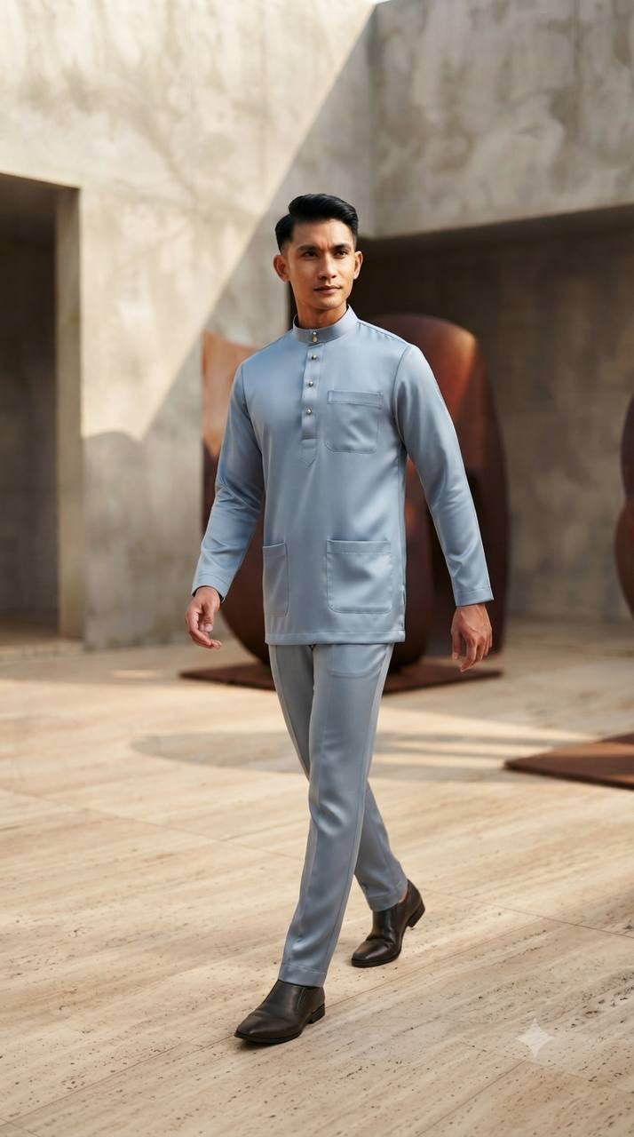 Aryan Premium Slim-Fit Baju Melayu Set
