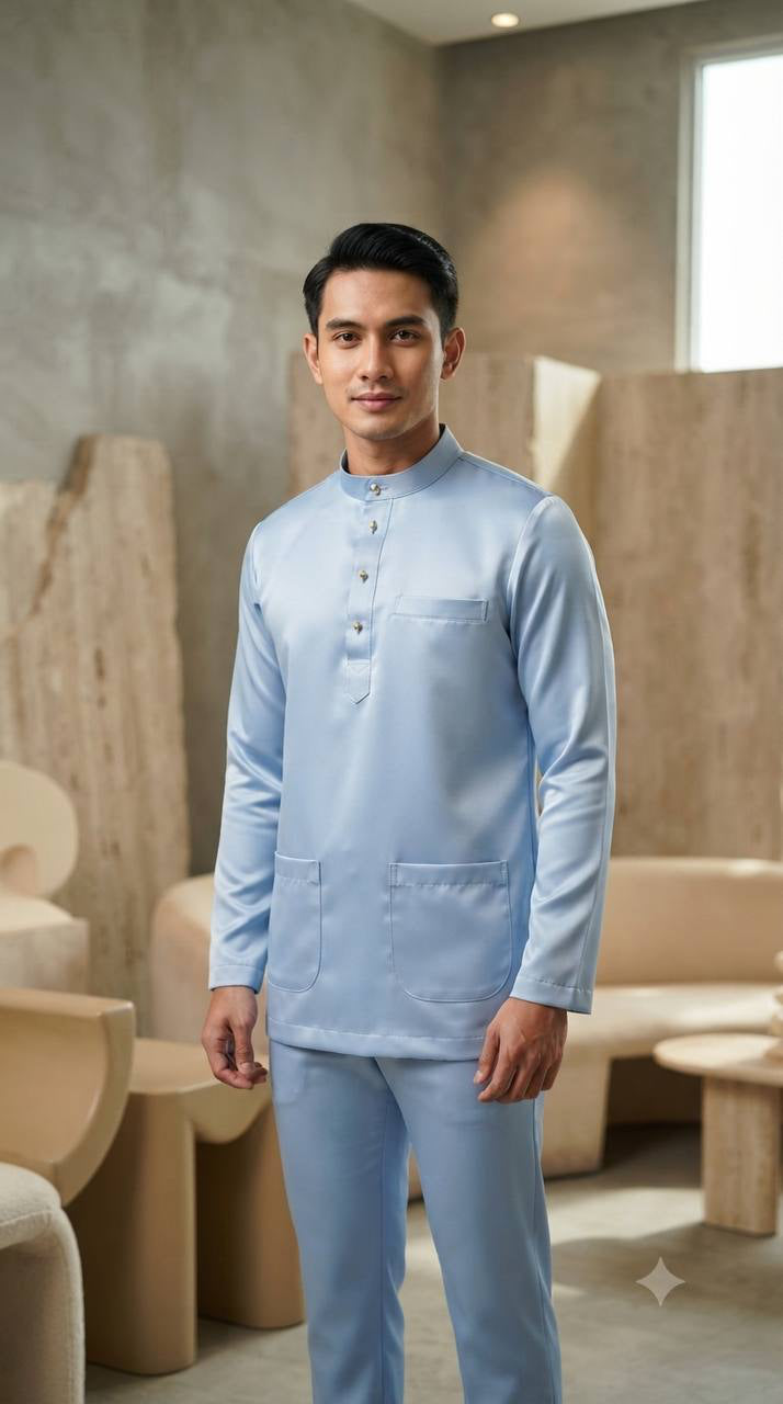 Aryan Premium Slim-Fit Baju Melayu Set
