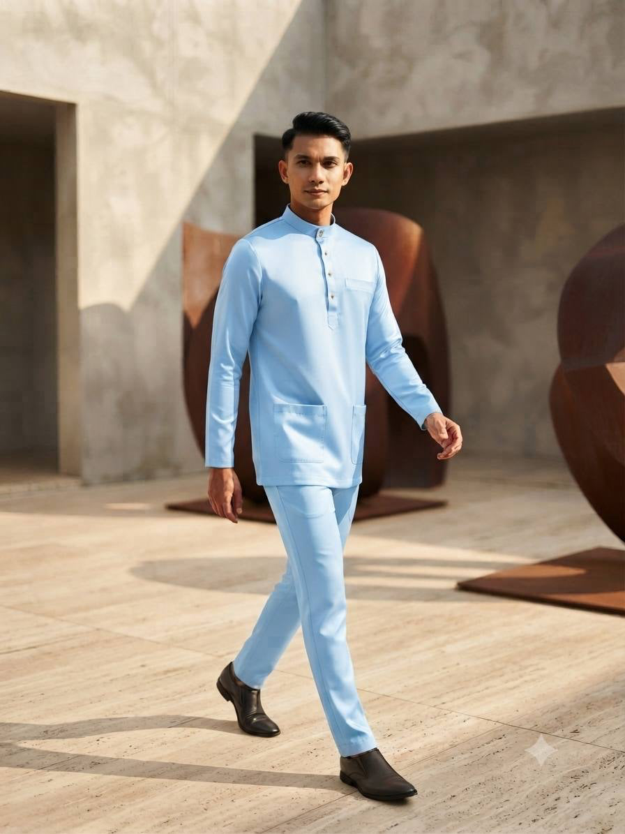 Aryan Premium Slim-Fit Baju Melayu Set