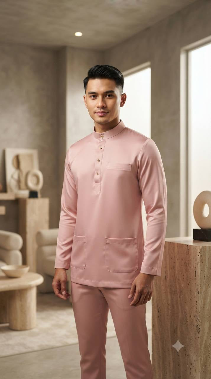 Aryan Premium Slim-Fit Baju Melayu Set