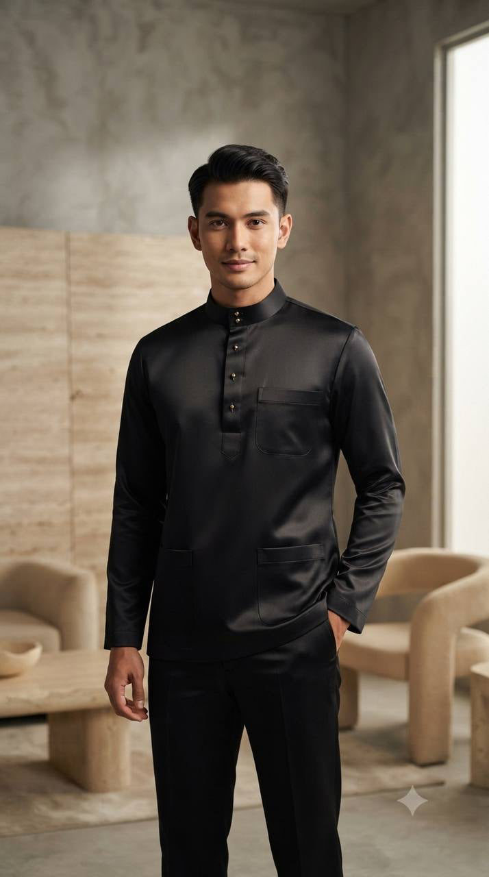 Aryan Premium Slim-Fit Baju Melayu Set