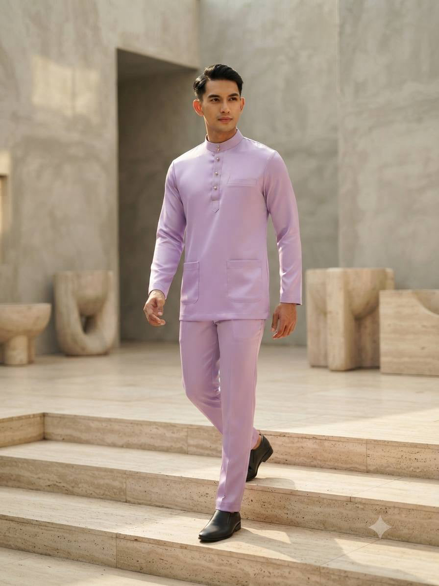 Aryan Premium Slim-Fit Baju Melayu Set