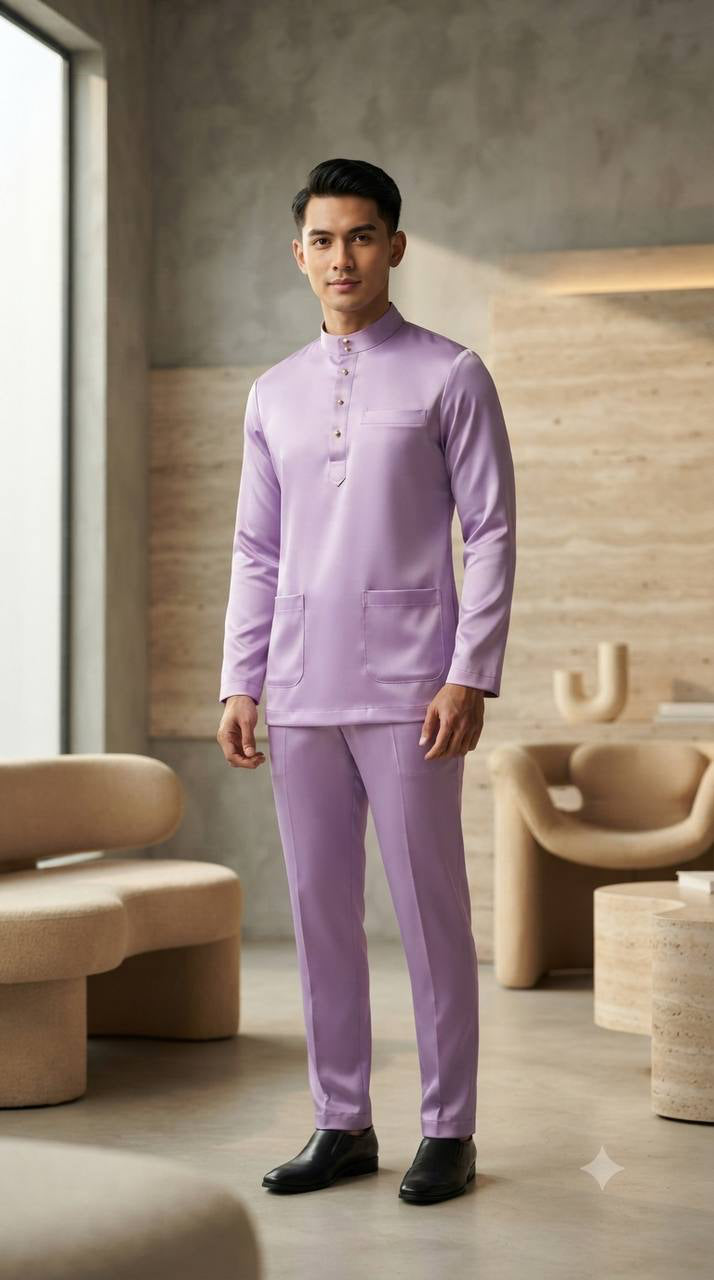 Aryan Premium Slim-Fit Baju Melayu Set