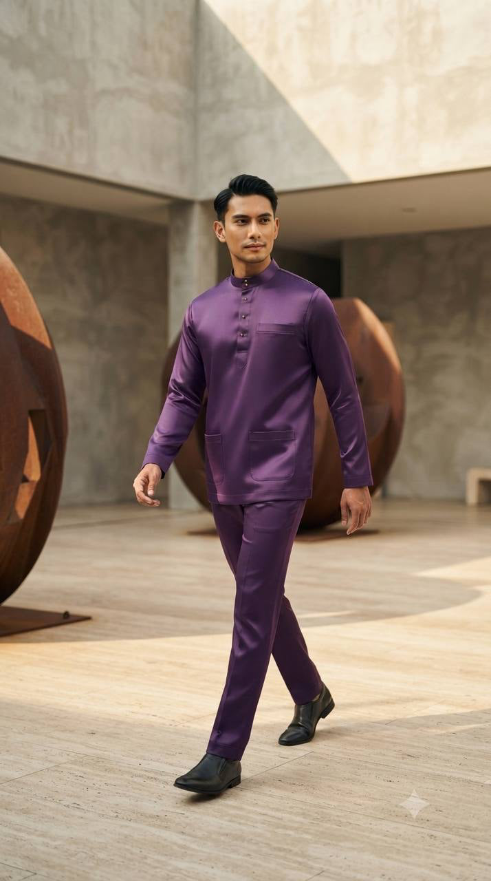 Aryan Premium Slim-Fit Baju Melayu Set