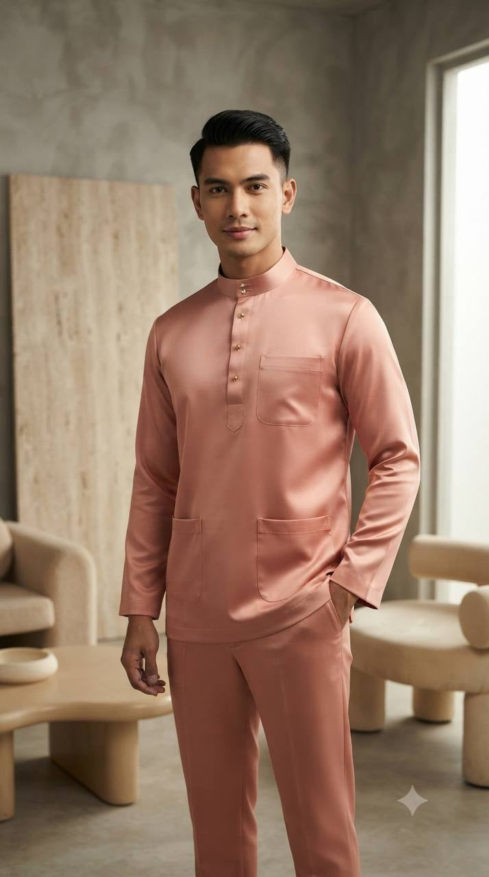Aryan Premium Slim-Fit Baju Melayu Set