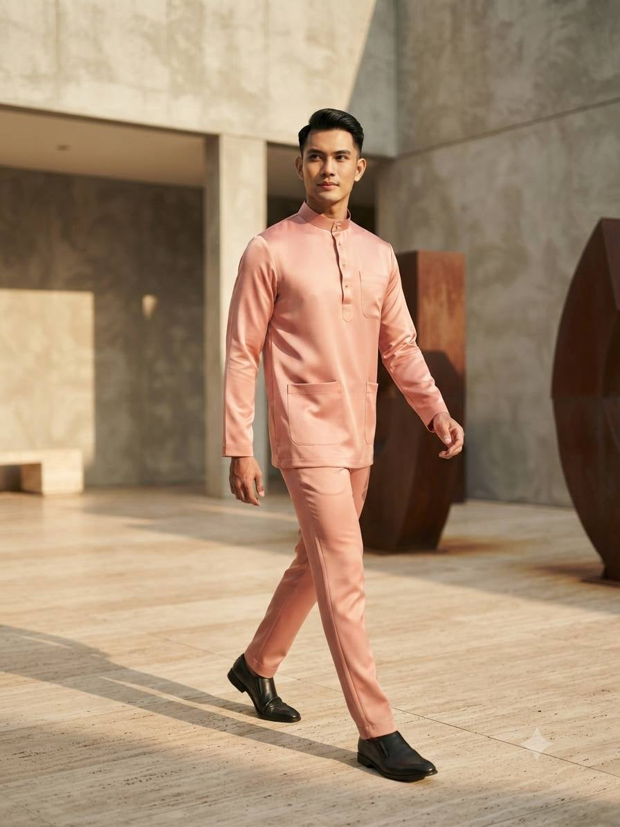 Aryan Premium Slim-Fit Baju Melayu Set