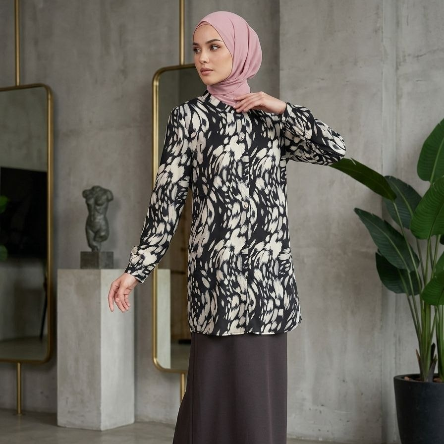 Artisanal Splash Modest Tunic