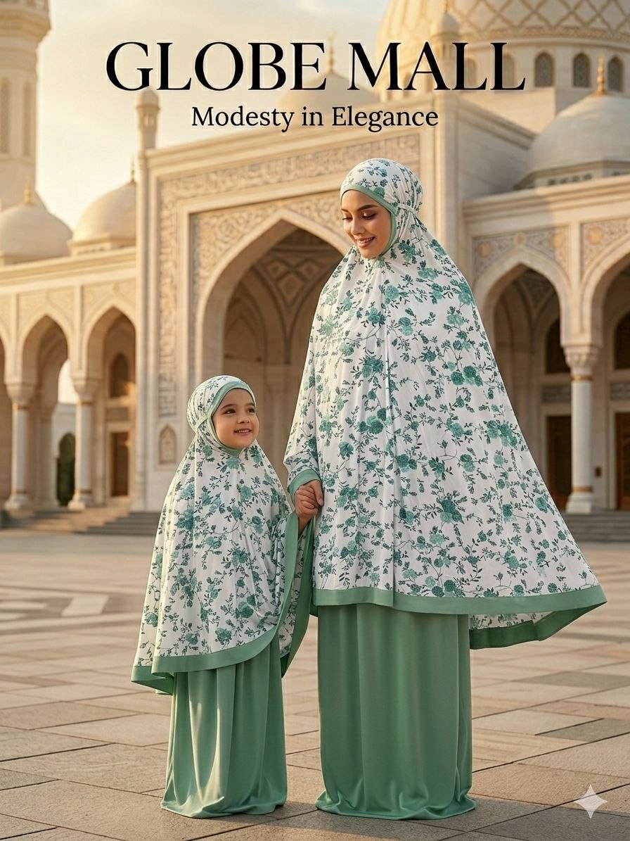 Blooming Blossom Matching Telekung