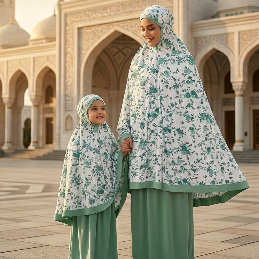 Blooming Blossom Matching Telekung