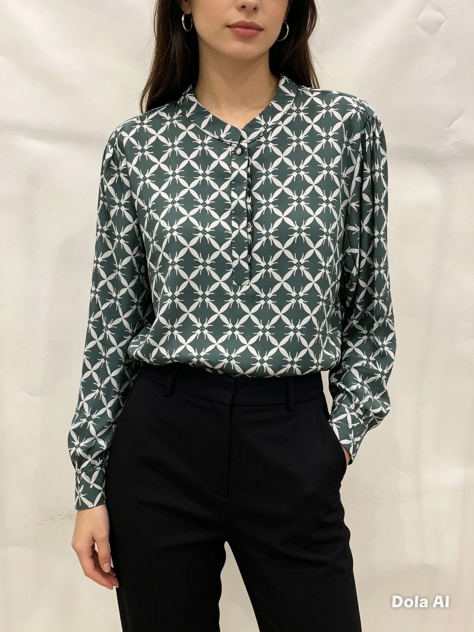 Prism Mosaic Mandarin Blouse