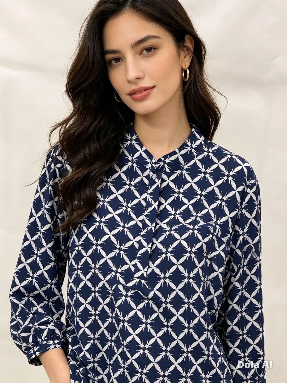Prism Mosaic Mandarin Blouse