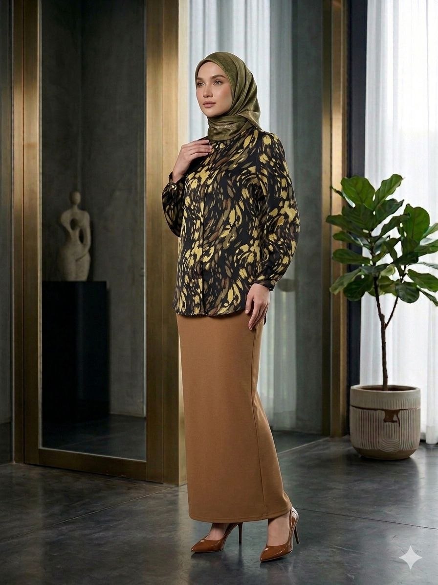 Artisanal Splash Modest Tunic