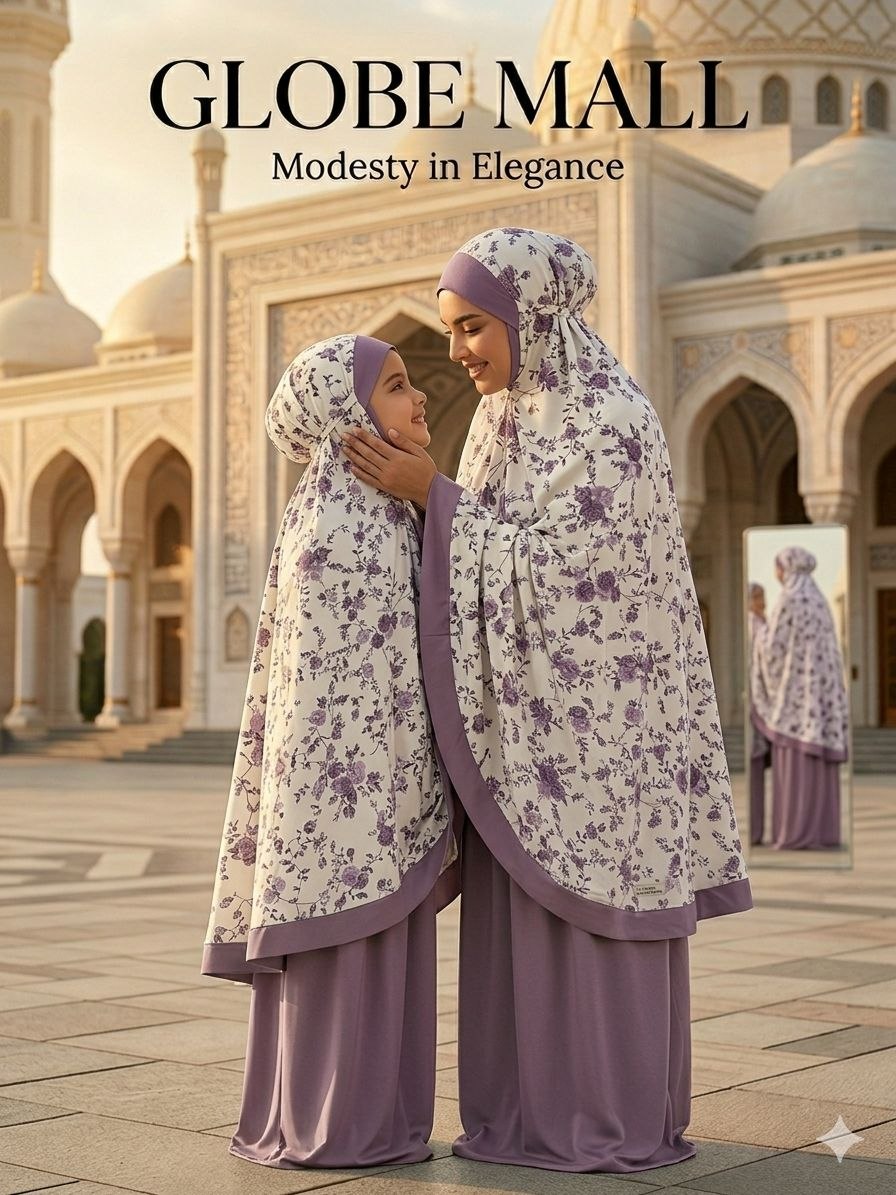Blooming Blossom Matching Telekung