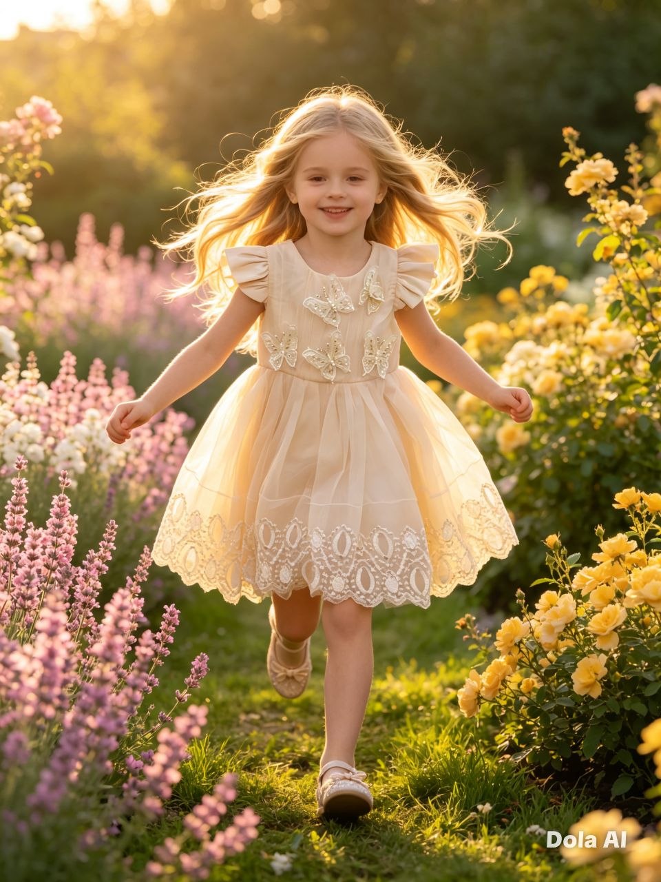 Enchanted Butterfly Embroidered Tulle Gown