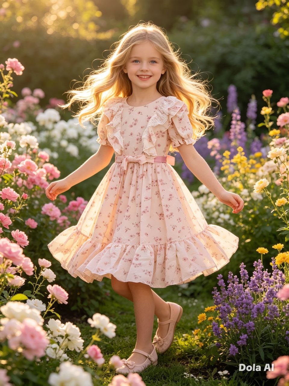 Seraphina Ruffled Cottagecore Floral Dress