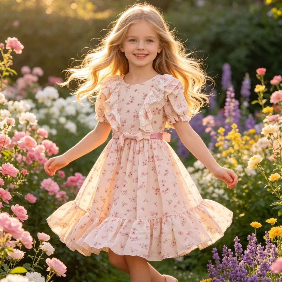 Seraphina Ruffled Cottagecore Floral Dress