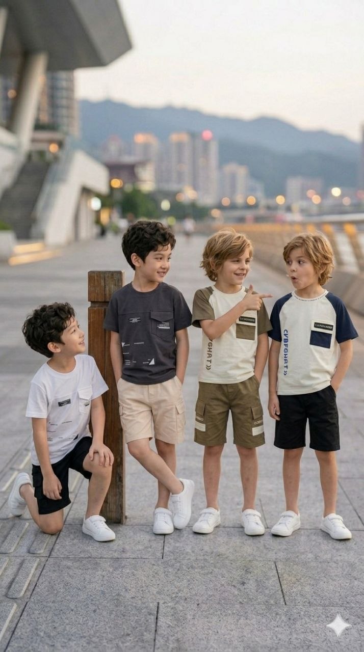 Urban Explorer Tee & Cargo Shorts Set