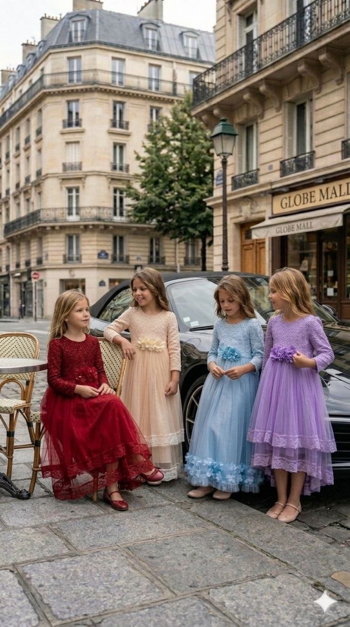 Royal High-Low Blossom Lace Gown