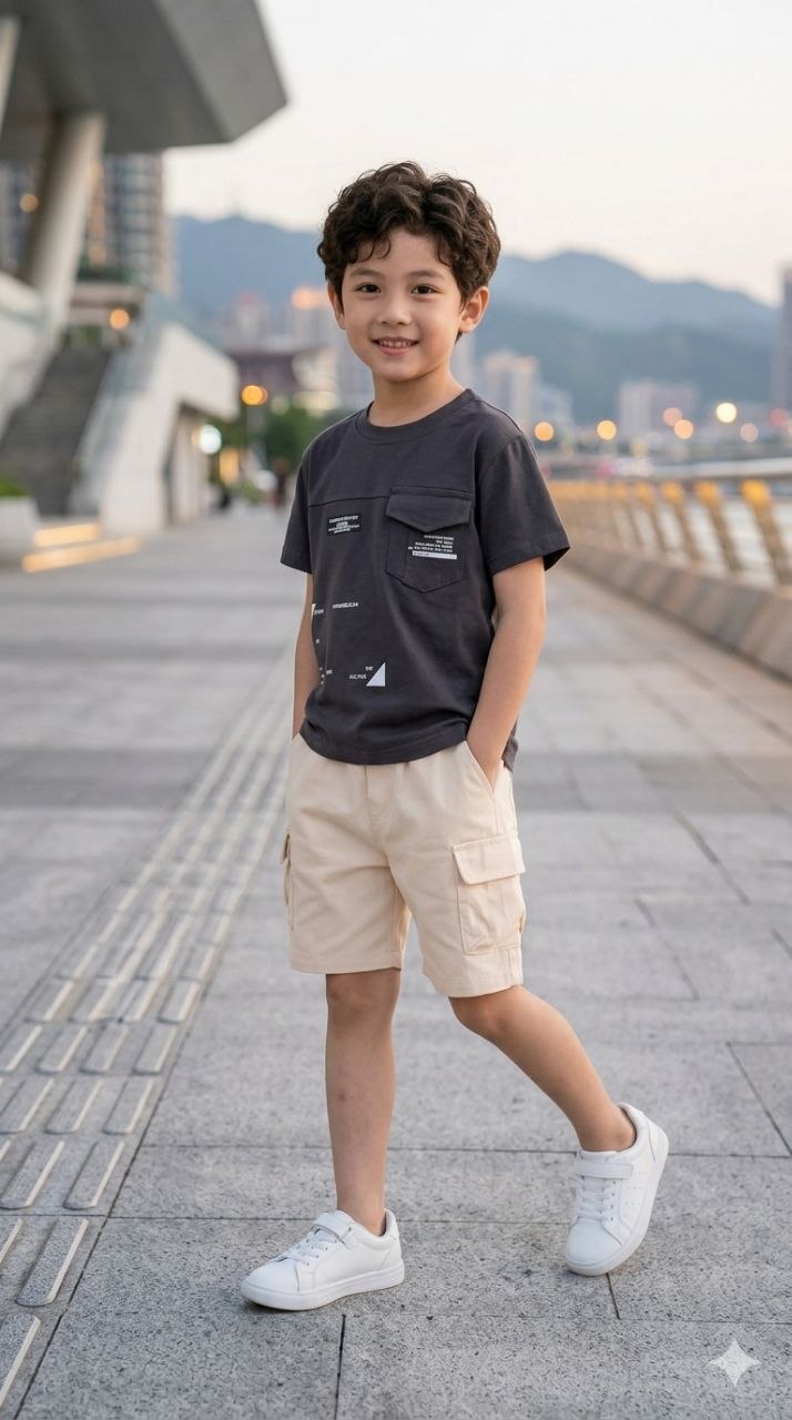 Urban Explorer Tee & Cargo Shorts Set