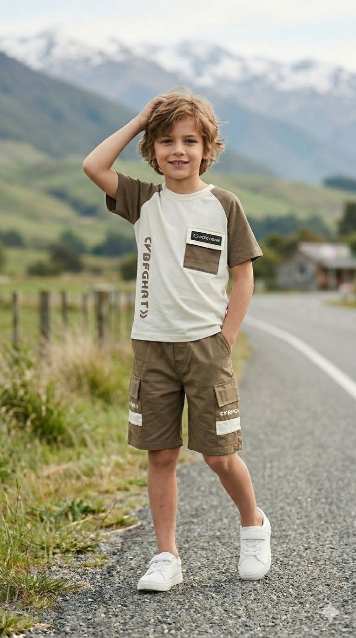 Urban Explorer Tee & Cargo Shorts Set