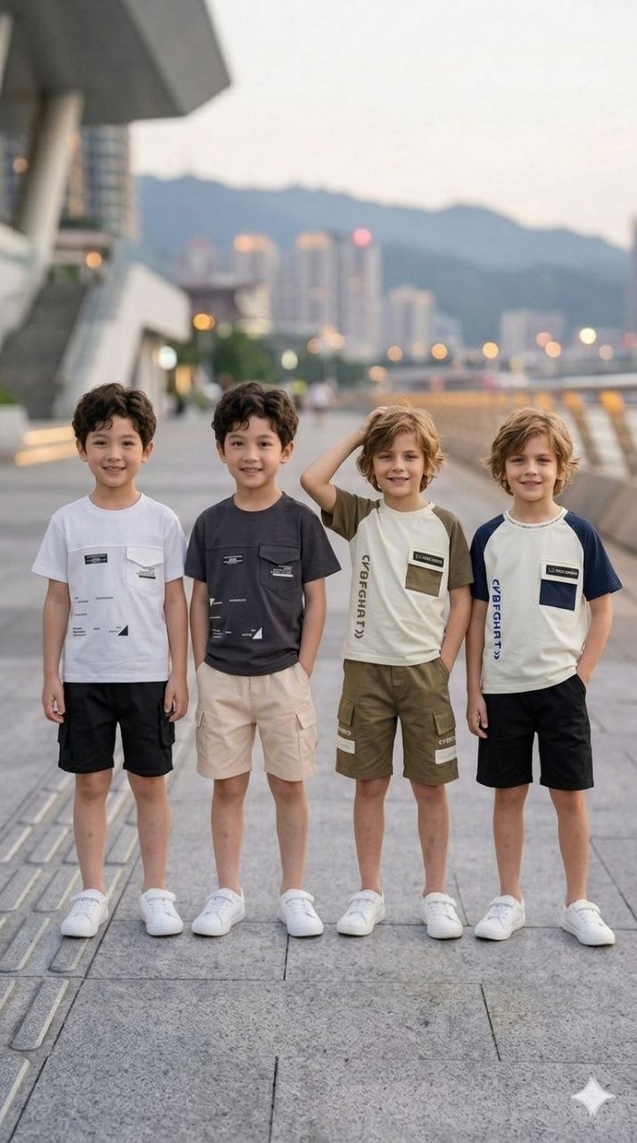 Urban Explorer Tee & Cargo Shorts Set