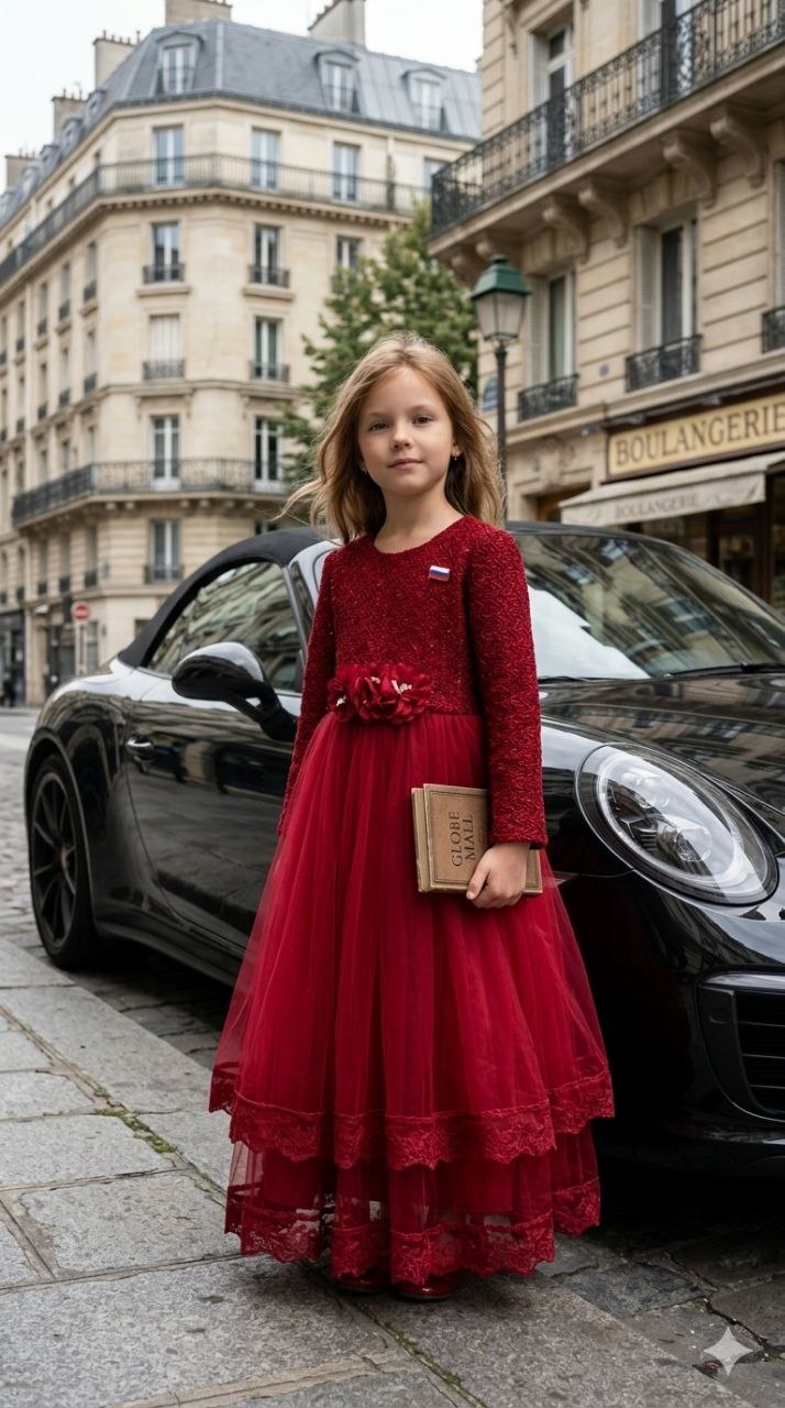 Royal High-Low Blossom Lace Gown