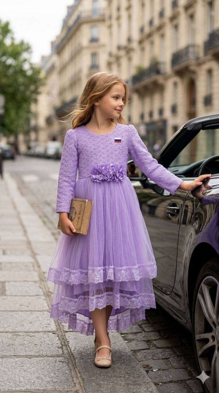 Royal High-Low Blossom Lace Gown