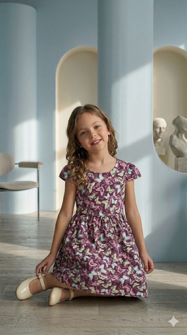 Sweet Butterfly Floral Day Dress