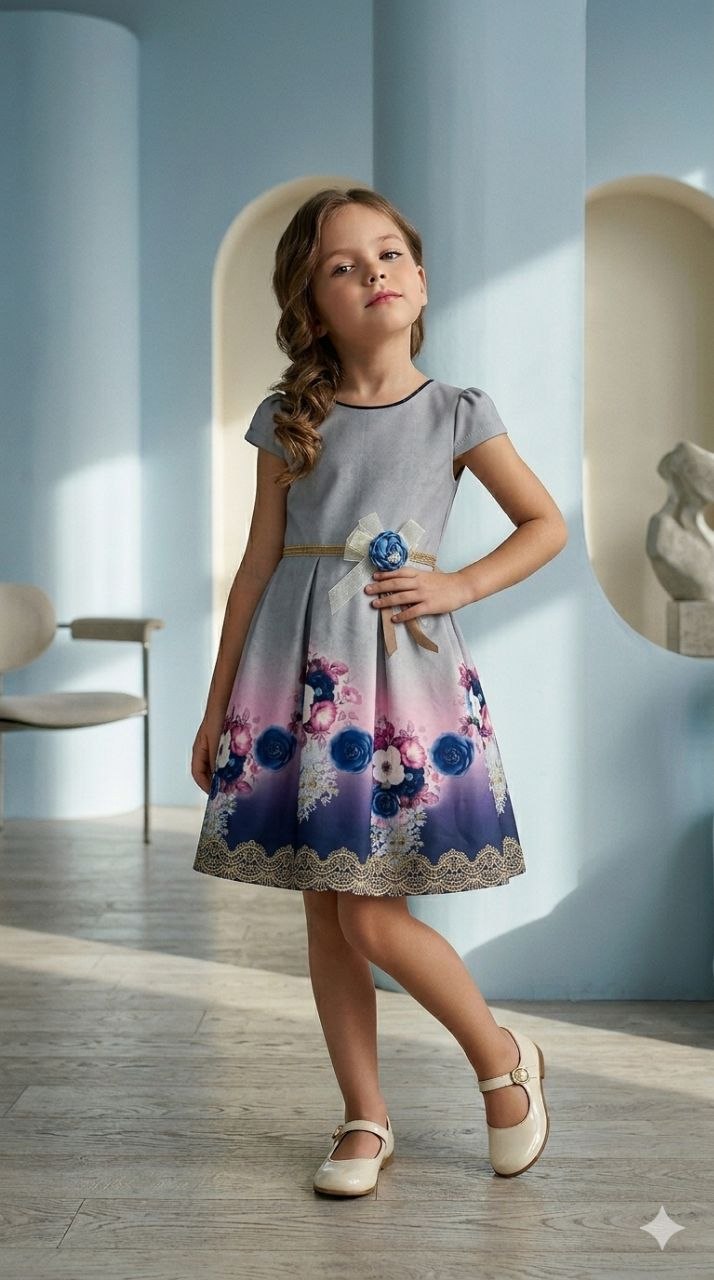 Sweet Butterfly Floral Day Dress