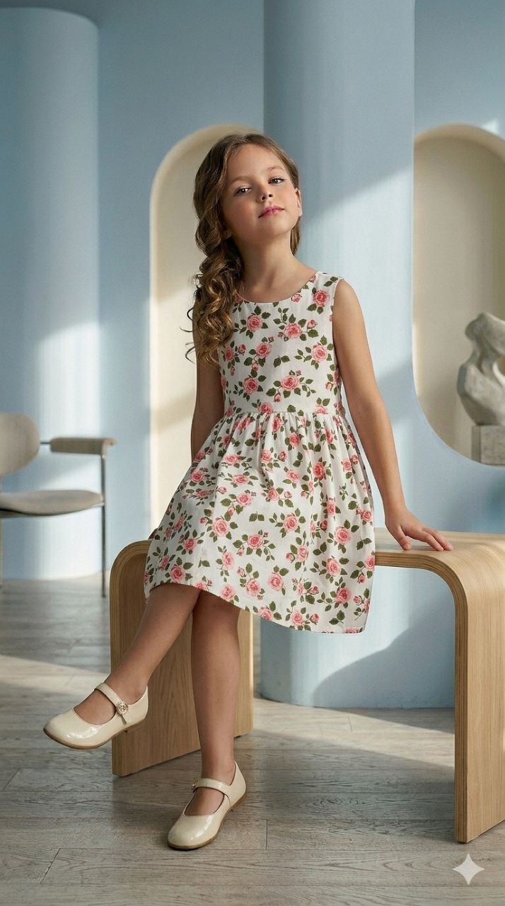 Sweet Butterfly Floral Day Dress