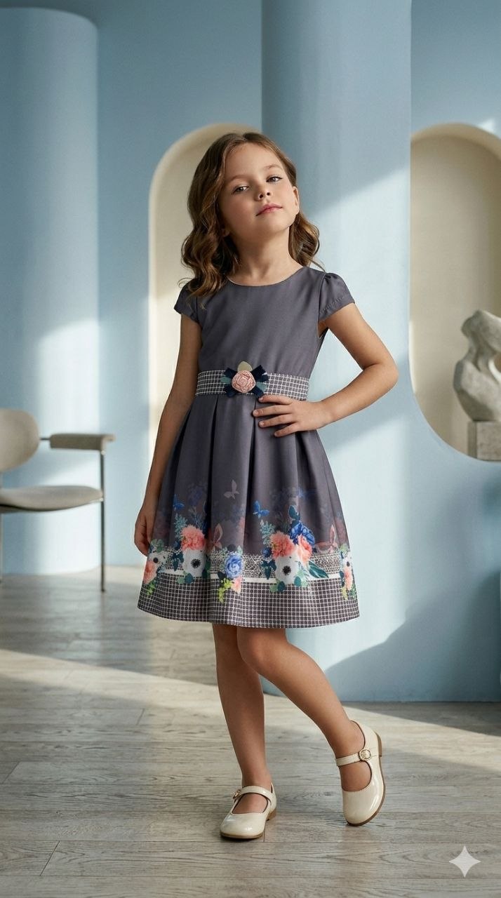Sweet Butterfly Floral Day Dress