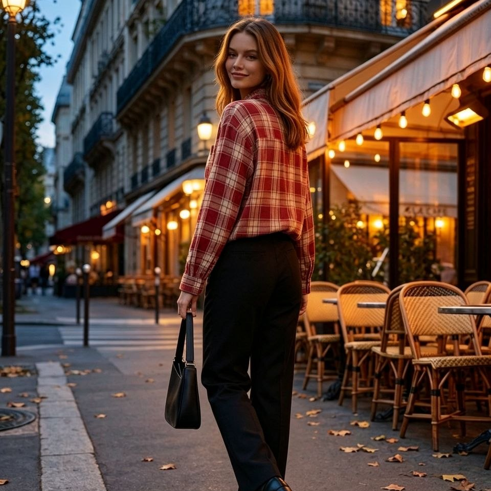 Autumn Cafe Plaid Overshirt