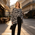 Noir Fleur Flowing Tunic