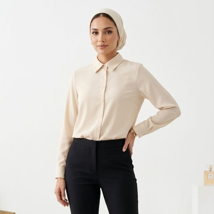 Luxe Silk-Touch Classic Button-Down