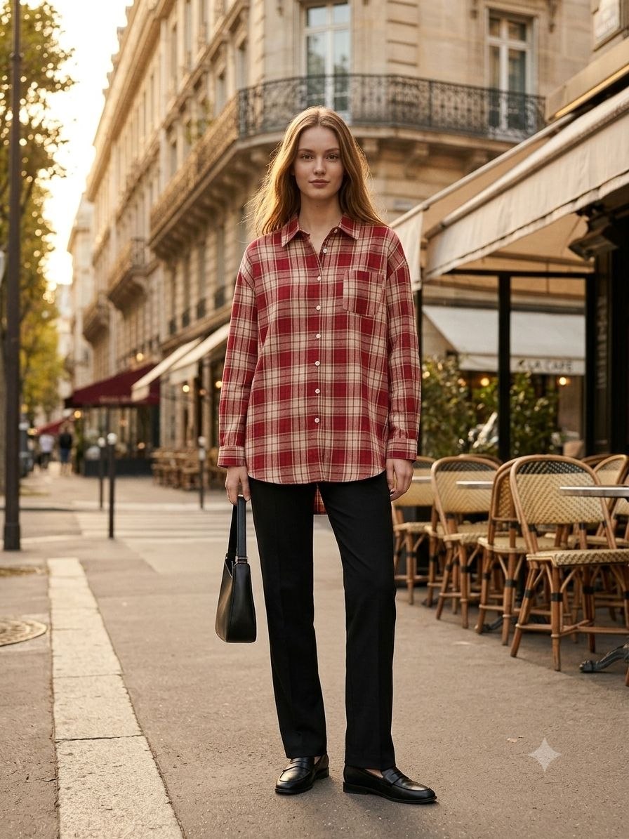 Autumn Cafe Plaid Overshirt