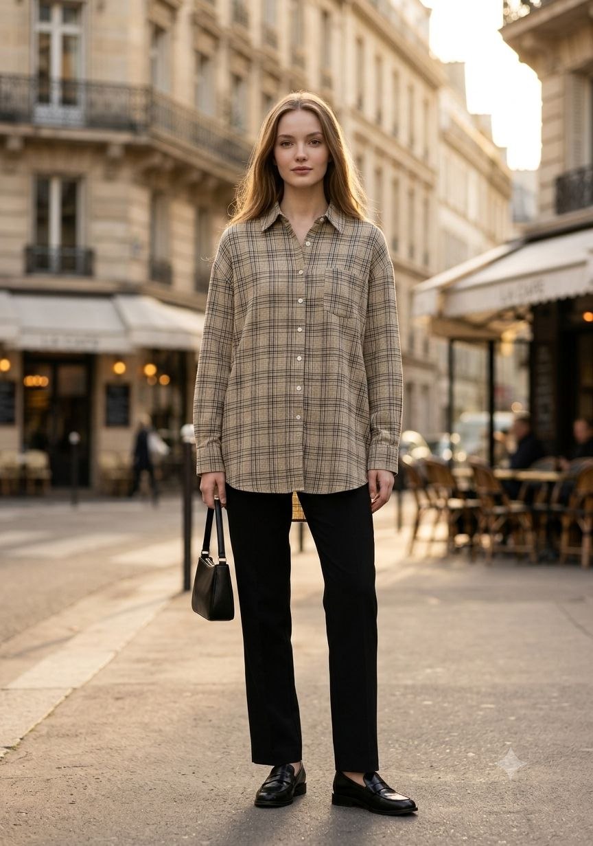 Autumn Cafe Plaid Overshirt