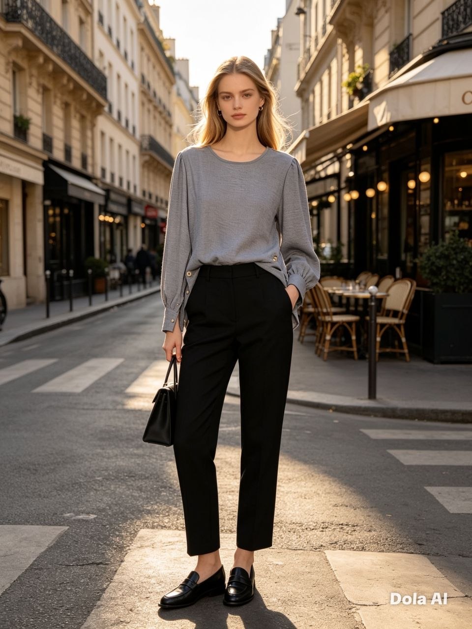 Mauve Elegance Button-Accent Top