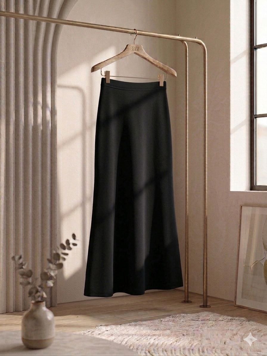 Florence Minimalist Crepe Maxi Skirt
