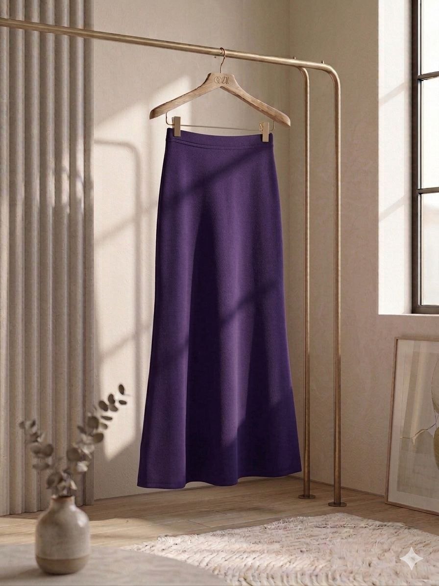 Florence Minimalist Crepe Maxi Skirt