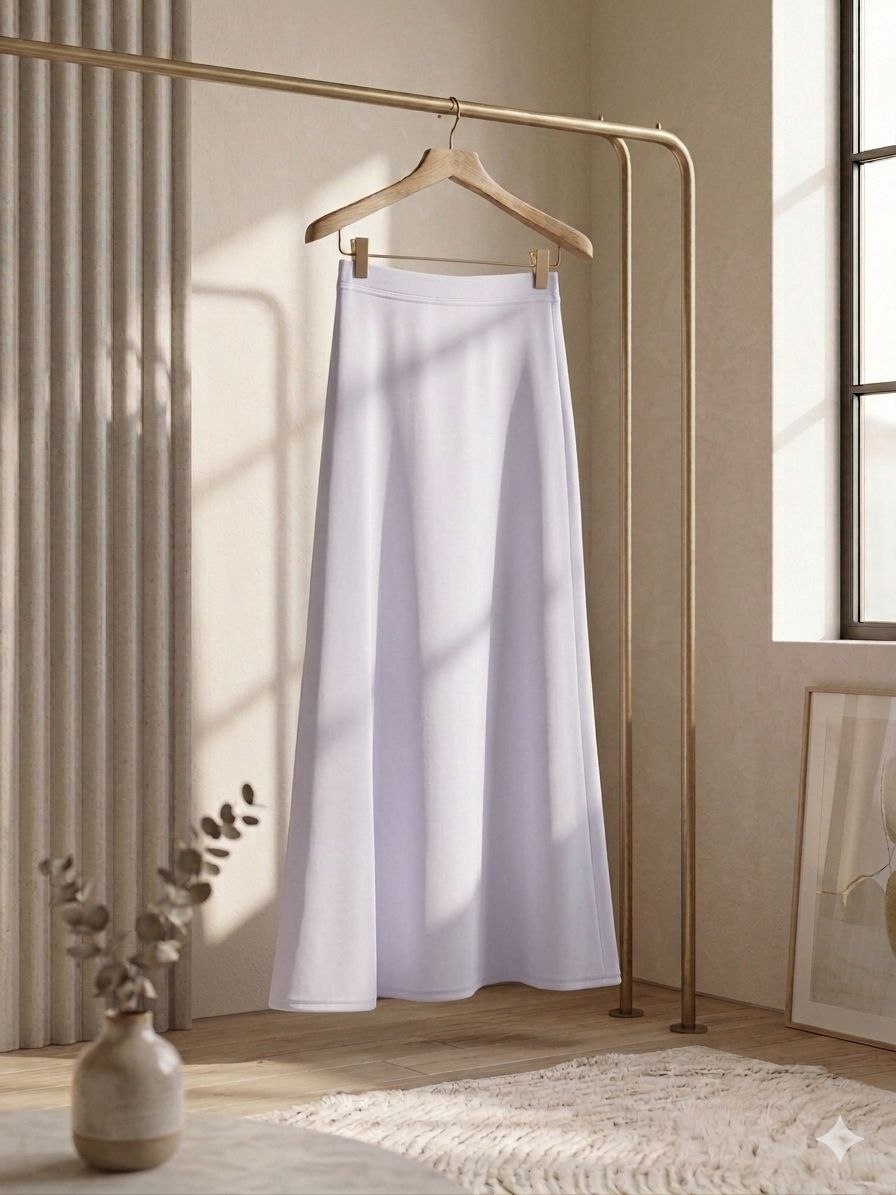 Florence Minimalist Crepe Maxi Skirt