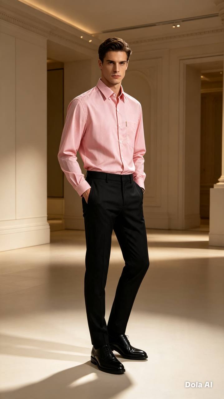 Men's Executive Series Plaid Long Sleeve Dress Shirt